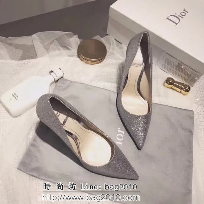 DIOR迪奧 馬蹄跟原版鞋 格利特材質 高跟鞋 QZS1875